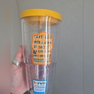 Margarita Tervis Tumbler 24 Oz. with Bright Yellow Lid - NWT